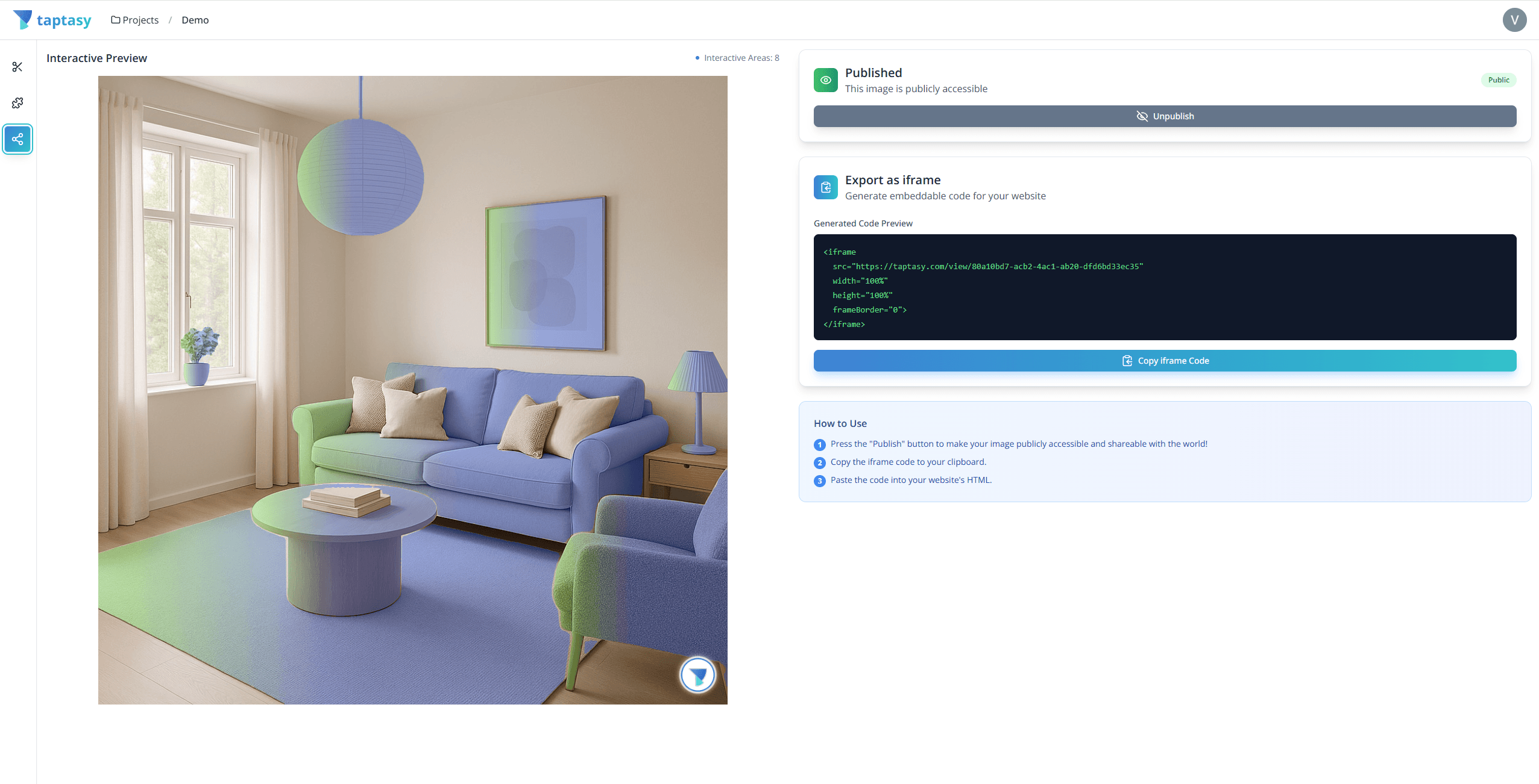 Share your interactive image